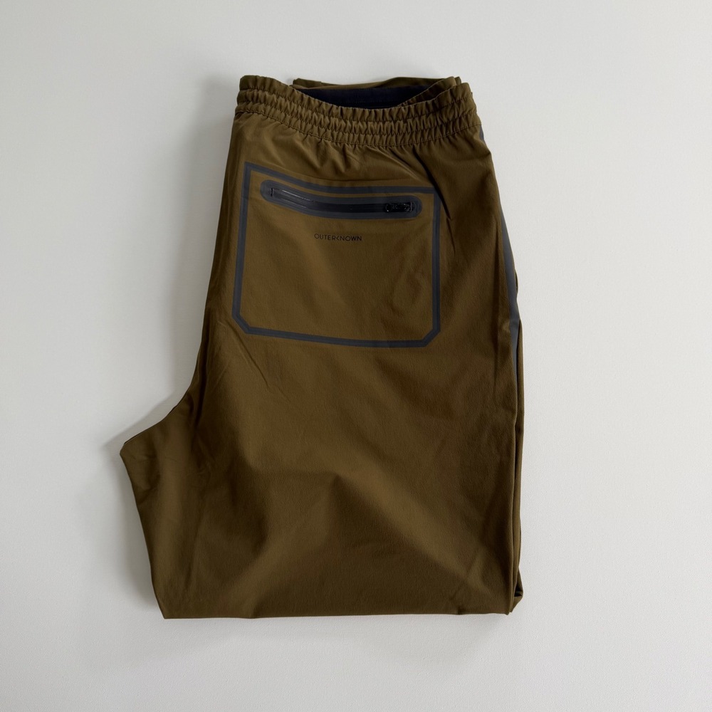Outerknown Apex Series Men XXL Olive Brown Technical Stretch Pants Water Repel